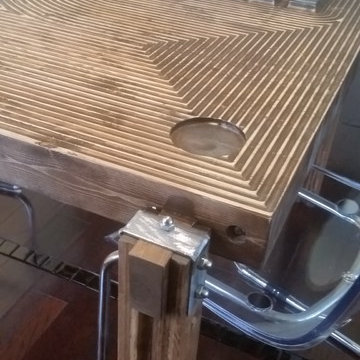 Dining Table, custom - wood and metal