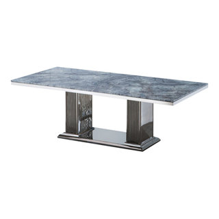 Rhealyn Dining Table Grey Silver - Contemporary - Dining Tables - by ...