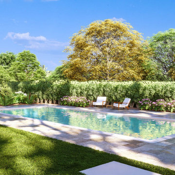 MId-Century Modern Backyard Forest