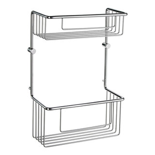 Filo 50033 by WS Bath Collections, Three-Tier Shower Basket in Polished  Chrome