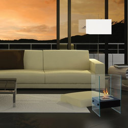 Anywhere Fireplaces Hudson 12&rdquo; x 20&rdquo; Satin Black Indoor/Outdoor Free Standing Fi - Tabletop Fireplaces