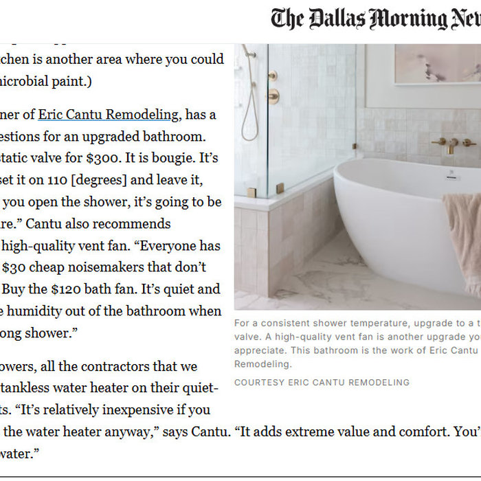 Dallas Luxury Renovation Company Eric Cantu Remodeling Featured in Dallas Morning News