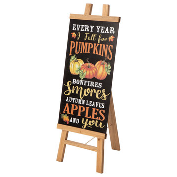 Double Sided Wooden Easel Porch Sign With Changeable Sided Sign Board
