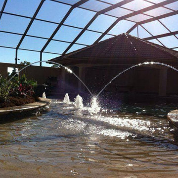 Custom Swimming Pool and Spa Water Features
