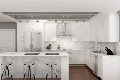 Example of a trendy kitchen design in Kansas City