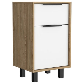 TUHOME Kaia Z Nightstand Engineered Wood Nightstands in  Multi-color