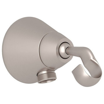 Rohl Bossini Wall-Mounted Handshower Outlet and Handshower Holder, Satin Nickel