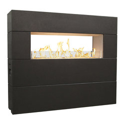Milan See-Thru Outdoor Gas Fireplace - Outdoor Fireplaces