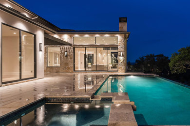 Inspiration for a contemporary pool remodel in Austin