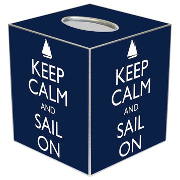 TB7999-Keep Calm And Sail On Tissue Box Cover