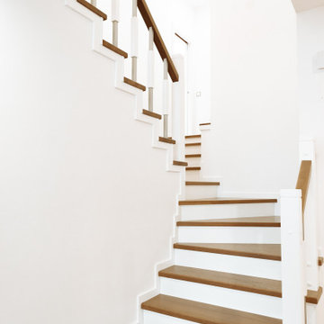 Проект 5 - Обшивка 3х этажей бетонной лестницы дубом