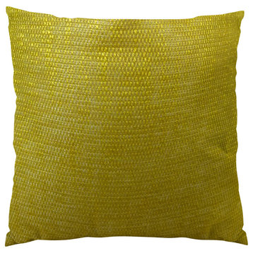 Plutus Lemon Curry Handmade Throw Pillow, Single Sided, 18x18