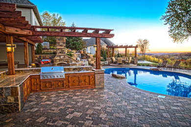 Pool - rustic pool idea in Minneapolis