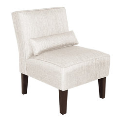 Universal Lighting and Decor - Metropol Groupie Oyster Fabric Slipper Chair - Bar Stools And Counter Stools
