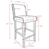 CorLiving Antonio Bar Height Barstool in White Bonded Leather
