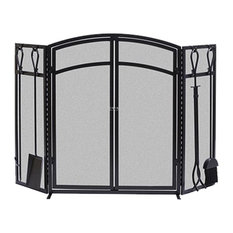 50 Most Por Traditional Fireplace Screens For 2018 Houzz Panacea 15138 Arch Fireplace Screen With Doors And Tools Black Screens