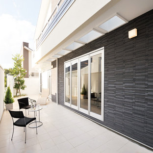 名古屋のコンテンポラリースタイルのおしゃれなテラス・中庭 (張り出し屋根) の写真