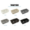 Karran Undermount Quartz Composite 32" Single Bowl Kitchen Sink, Grey