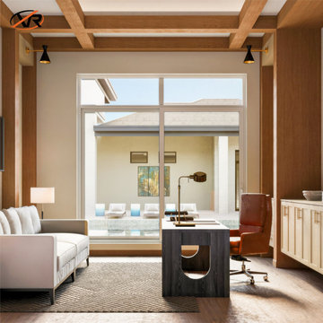 Modern Home Office 3D Rendering