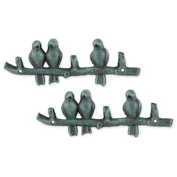 Birds On A Branch Wall Hook Set / 2