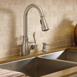 Moen Boutique Spot resist stainless one-handle high arc pulldown kitchen faucet - Kitchen Faucets