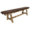 Montana Woodworks Glacier Country 6ft Solid Wood Plank Style Bench in Brown
