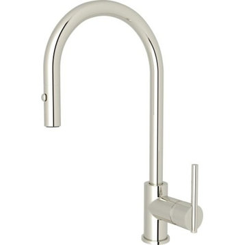Rohl Pirellone Single-Lever Handle Pull-Down Kitchen Faucet, Polished Nickel