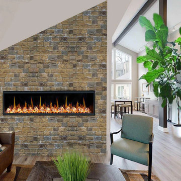 Litedeer Homes Latitude 75-Inch Smart Control HD LED Electric Fireplace