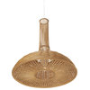 Handwoven Wicker Long Neck Pendant Lamp, Natural