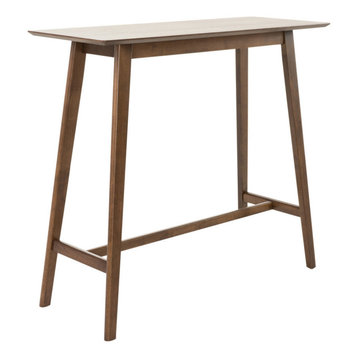 GDF Studio Margaret Natural Walnut Finish Wood Bar Table, Walnut Finish