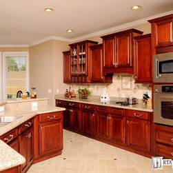 Walnut Merlot Cabinets - Kitchen Cabinetry