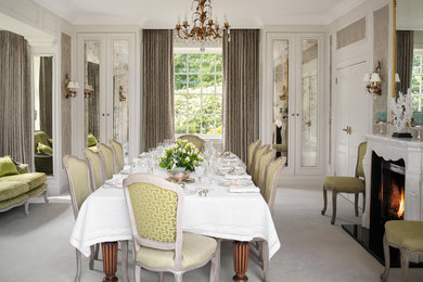 Design ideas for a traditional dining room in Edinburgh.