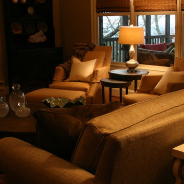 Traditional Birmingham Home Living and Dining Room