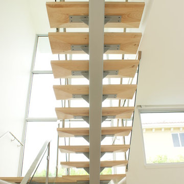 Glass and Metal Stairs