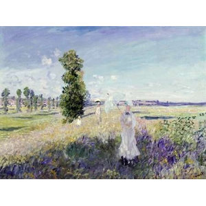 La Promenade Argenteuil 1875 Canvas Giclee By Claude Monet 16 X12 Traditional Prints And Posters By Global Gallery