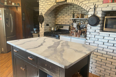 Marbled Concrete Kitchen Island Top
