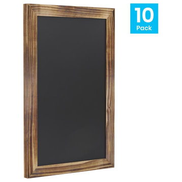 Canterbury Wall Mount Magnetic Chalkboard Sign, Set of 10, Torched Brown