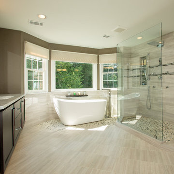A Modern Spa Like Master Bathroom in McLean VA