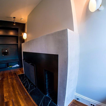 Japanese Shikkui Plaster Fireplace with Volcanic ash