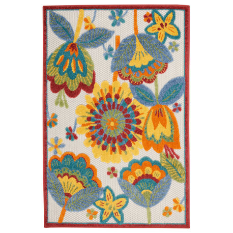 Nourison Aloha 2'8" x 4' Multicolor Contemporary Area Rug