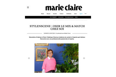 Parution Marie Claire - janvier 2024