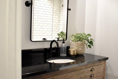 Example of a mountain style bathroom design in Omaha