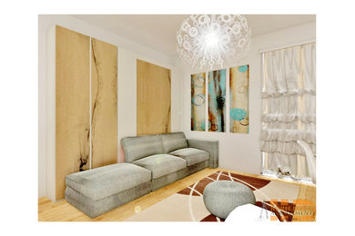 Progetto Livingroom con letto a scomparsa