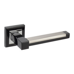 Ultra Modern Black Door Handles with Square Rose - Products