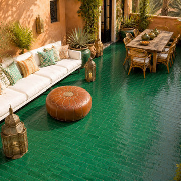 Green Moroccan Floor Tile Inspiration for Outdoor Spaces