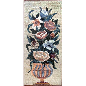 Mosaic Art, The Roman Flower Pot, 18"x42"