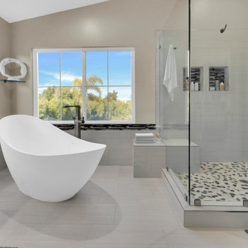 Laguna Niguel Bathroom Remodel with Freestanding Tub & Walk-In Shower