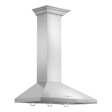 ZLINE Stainless Steel Wall Range Hood with Crown Molding KL2CRN, 30"