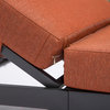 LeisureMod Chelsea Aluminum Patio Chasie Lounge Chair With Cushions, Orange