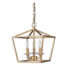 50 Most Por Gold Pendant Lights For 2018 Houzz Acclaim Lighting Kennedy Indoor 3 Light Pendant With Crystal Bobeches Antique Gold